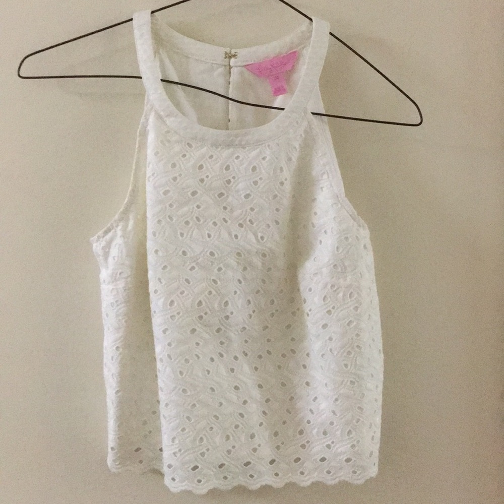 Lilly Pulizter white eyelet tank